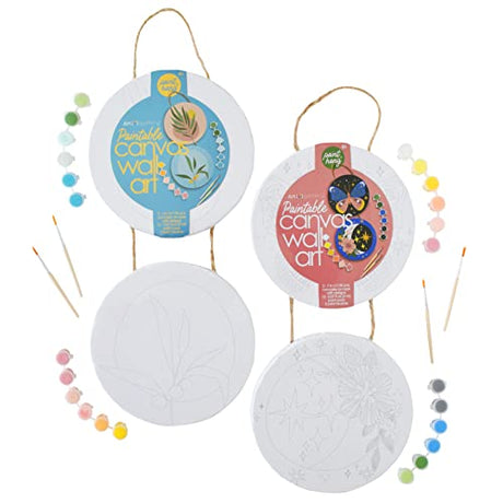 Art 101 Gallery 2 Pack Circle Hanging Canvas Wall Art Set, Multi Art 101 USA