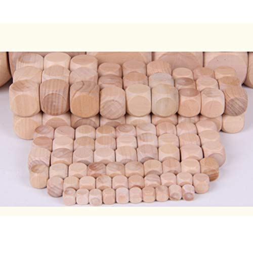 SUPVOX Blank Dice Dice 20pcs Blank Wood Dice Cubes Crafts Wooden Cubes Wood Square Blocks Square Wooden Blocks for DIY Crafts Making Painting (25mm) - WoodArtSupply