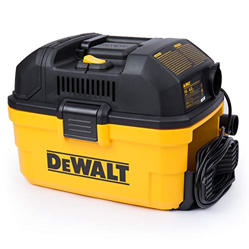 DEWALT DXV04T Portable 4 gallon Wet/Dry Vaccum, Yellow - WoodArtSupply