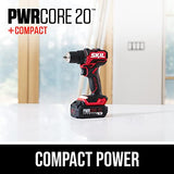SKIL PWR CORE 20 Brushless 20V Compact Drill Driver and Impact Driver Kit Includes 2.0Ah Battery and PWR JUMP Charger - CB8437B-10 Skil