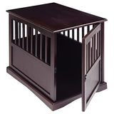 Casual Home Wooden Medium Pet Crate, End Table, Espresso Casual Home