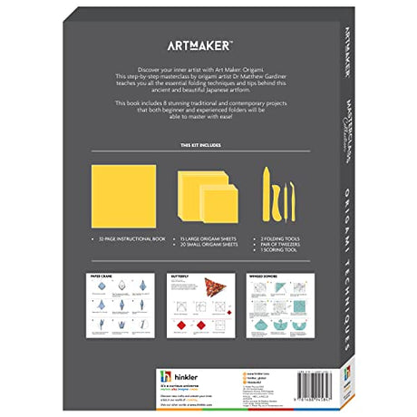 Hinkler Art Maker Masterclass Collection: Origami Techniques Kit - Beginner to Advanced Origami - Japanese Art - Origami Guide - Craft Kits - Arts Hinkler