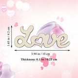 20pcs Love Wood DIY Crafts Cutouts Wooden Love Heart Shaped Slices Embellishments Gift Ornaments for Wedding Birthday Party Home Decorations Creaides