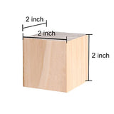 Supla 20pcs 2 inch Wooden Cubes Unfinished Wood Blocks for Wood Crafts, Wooden Cubes, Wood Blocks, Great for Baby Showers (20pcs) Supla