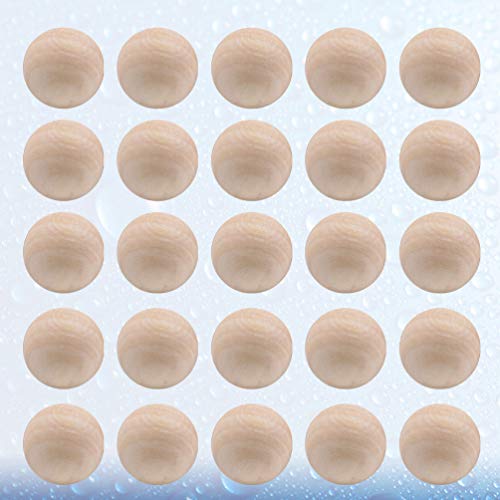 Milisten 200Pcs DIY Wooden Balls 14MM Unfinished Wooden Beads Jewelry Making Accessories Without Hole for DIY Milisten
