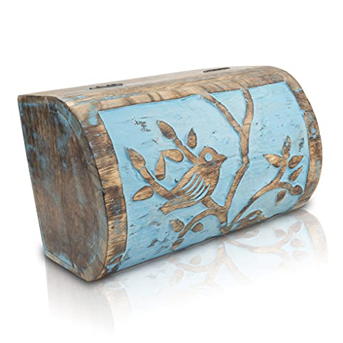 Great Birthday Gift Ideas Handmade Decorative Wooden Jewelry Box Jewelry Organizer Keepsake Box Treasure Chest Trinket Holder Watch Box Storage Lock The Great Indian Bazaar