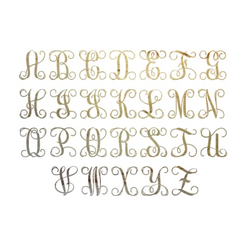 Wooden Letter 12" Blank A Vine Monogram Font
