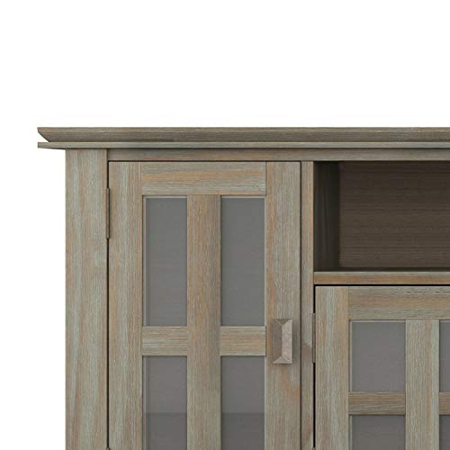 SIMPLIHOME Artisan SOLID WOOD Universal TV Media Stand, 72 inch Wide, Transitional, Living Room Entertainment Center, Storage Cabinet, for Flat SIMPLIHOME