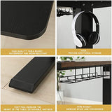 Jceet Adjustable Height L-Shaped 59 Inch Electric Standing Desk - Sit Stand Computer Desk, Stand Up Desk Table for Home Office, Black Frame and Top Jceet