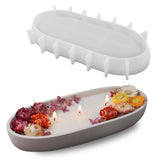 Wehous Large Bowl Resin Mold, 11.6'' Oval Bowl Silicone Molds for Resin Concrete Cement, Epoxy Casting Mold for Jewelry Makeup Storage Container Wehous