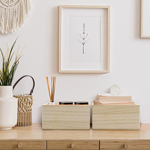 Sorbus Unfinished Wood Crates - Organizer Bins, Wooden Box for Pantry Organizer Storage, Closet, Arts & Crafts, Cabinet Organizers, Containers for Sorbus