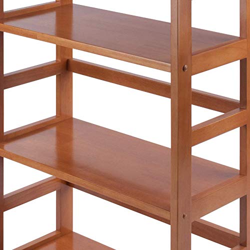 Winsome Wood Four-Tier Bookshelf in Honey Finish - WoodArtSupply