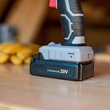 Cordless Drill/Driver Kit, 20V MAX 3/8” Keyless Chuck Compact Drill Set 2.0A Battery, Charger, 18+1 Torque Clutch, 0-650 No Load Speed, 309 In-lbs CottonKing