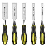 Lytool 5 Piece Wood Chisels Set, Wood Working Chisel Set for Woodworking, Carpentry, CR-V Steel Beveled Edge Blade, Wood Chisels for Woodcarving, Lytool