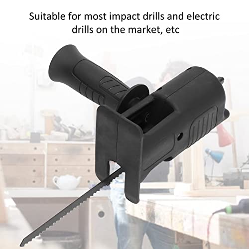 Saw Drill Attachment, Reciprocating Saw Attachment for Cordless Drill with 3 Blades for Metal Wood Cutting Hand Wood Metal Cutter Attachment Drill Pissente