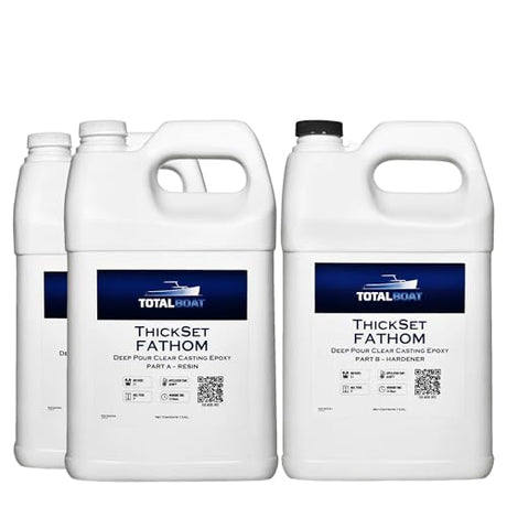 Deep Pour Epoxy Resin for Epoxy River Tables, Casting Molds, Live Edge Slab Tables & Countertops - Pour Crystal Clear Epoxy 2-3" Deep Per Layer (3 TotalBoat