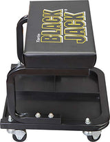 Torin ATR7211 Blackjack Rolling Creeper Garage/Shop Seat: Padded Mechanic Stool with Tool Tray Storage, Black, Large Torin