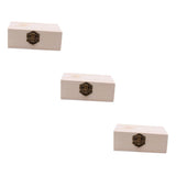 DECHOUS 3pcs Box Wooden Box Unfinished Wood Crates Retro Jewelry Case Book Shelf Decor Strawberry Decor Craft Storage Desk Topper Tabletop Decor DECHOUS