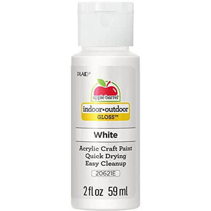 Apple Barrel Gloss Acrylic Paint in Assorted Colors (2-Ounce), 20621 White