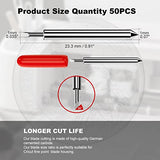 50PCS Replacement Cutting Blades Compatible with Cricut Explore Air/Air 2/Air 3/, Standard Fine Point Blade Compatible with Cricut Maker/Maker Aleybloodes