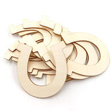 VILLCASE 24pcs Arts and Crafts for Adults Green Gifts Wooden Clothing Rack Boys Craft Horseshoe Wood Chips Wood Slices Hobby Craft DIY Green Wood VILLCASE