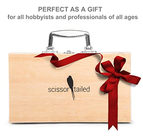 Premium Wood Burning Kit 43PCS, Dual Power Mode Wood Burner Pen Tool with 36Tips & Accessories All In A Wood Storage Case - Complete Gift For An Scissor-Tailed