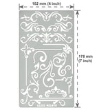 Aleks Melnyk No.3 Metal Journal Stencil, Wood Burning, Flowers and Vines, Ornament, Vintage, Finds Small Stencil Patterns, Pyrography, Engraving, Aleks Melnyk