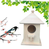 Yardwe 2 Pcs Birdhouse Making Kit Hand Decor Unfinished Wood Birdhouse Kits Bird House for Crafts Hanging Bird House Decor DIY Bird House Log Cabin Yardwe