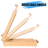 Art Supplies Box Easel Sketchbox Painting Storage Box, Adjust Wood Tabletop Easel for Drawing & Sketching Student (Painting Easel Box) Kuyal