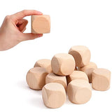 Blank Wood Dice 1-1/2 inch 20PCS Unfinished Square Blocks 40mm Small Wooden Cubes with Rounded Corners for DIY Craft Projects Ourtroness