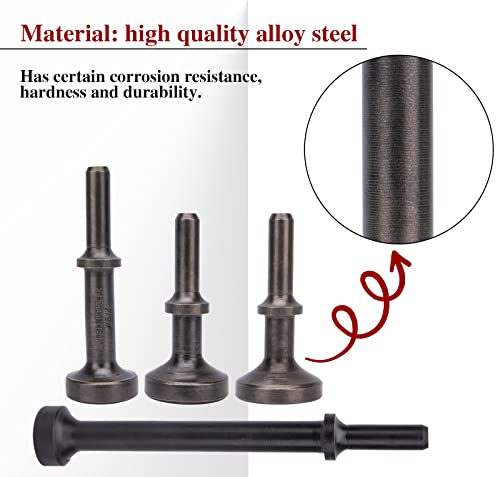 Smoothing Air Hammer Bits Set, 5Pcs Smoothing Air Hammer Tool Kit Air Hammer Accessories Extended Length Pneumatic Chisel Bits with Spring, by ZMCYNG ZMCYNG