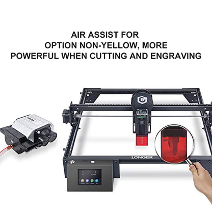 Longer Cut Engraver Air Assist Kit with Air Pump, New Upgraded air Assist kit with Switch eliminates The Need for Frequent plugging and unplugging,