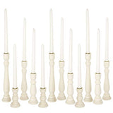 Koyal Wholesale Unfinished Wood Taper Candlestick Holders, 12 Pack Bulk Set, 4 Assorted Sizes, 11, 9, 6.75 and 4-Inches Koyal Wholesale