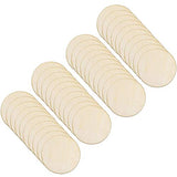 40-Piece 2" Round Disc Unfinished Wood Cutout Circles for Creating Jewelry Painted Christmas Tree Decorated/Craft Projects JDYYICZ