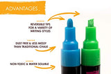 Chalk Markers - 4 White, Erasable, Non-Toxic, Water-Based, Reversible Tips, Crisp White For Kids & Adults for Glass & Chalkboard Markers for Bandle B.