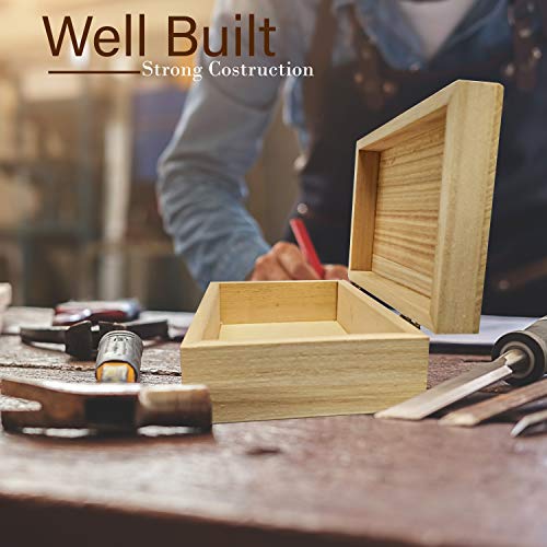 Upper Midland Products 8 Pk Wooden Boxes For Crafts, Unfinished Wood Boxes 5.875 In x 3.8 In x 2 in Upper Midland Products