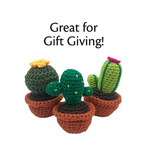 Darn Good Yarn - Crochet kit for Beginners to Intermediate | Cactus DIY Crochet Amigurumi - Crochet Kit Include Pattern, Yarn, Crochet Hook, Stuffing - WoodArtSupply