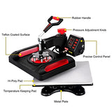 VEVOR Heat Press, Upgrade 5 in 1 Heat Press Machine for T-Shirt Hat Cap Mug Plate Sublimation, 15x15 inch Anti-Scald Fast Swing Away Digital Control VEVOR