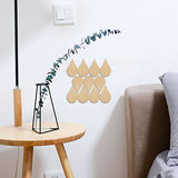 Amosfun Wooden Shape Cutouts Wood Water Drop Shape Discs Slices Wood Pieces Embellishment DIY Crafts Ornament Home Decorations Birthday Gift DIY 50mm Amosfun