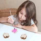 Amosfun Wooden Four-Leaf Clover Ornaments St. Patricks Day DIY Wood Arts and Crafts Shamrock Wooden Hanging Adornments Party Favors Decorations 20PCS Amosfun