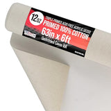 U.S. Art Supply 63" Wide x 2 Yards (6 Feet) Long Unstretched Canvas Roll - 100% Cotton, 12-Ounce Triple Primed Gesso, Acid-Free - Pro Artist Quality, U.S. Art Supply