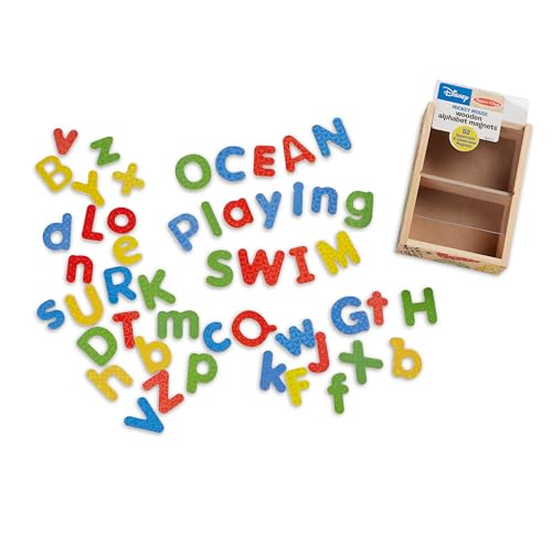 Melissa & Doug Disney Mickey and Friends Wooden Alphabet Magnets - 52 Uppercase and Lowercase Letters Melissa & Doug