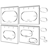 Monliful Pack of 4 Oval Inlay Template Set, Router Templates for Woodworking,Router Jig Templates Decorative Templates Monliful