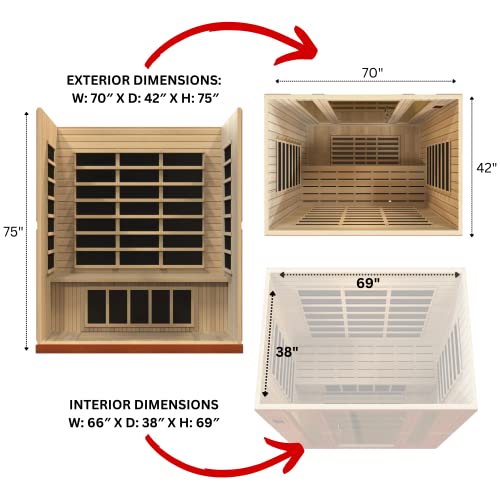 Dynamic Bergamo 4-Person Low EMF Far Infrared Sauna Maxxus Sauna