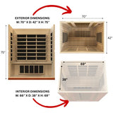 Dynamic Bergamo 4-Person Low EMF Far Infrared Sauna Maxxus Sauna
