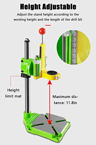 Vertical Drill Stand, Spindle Collar Diameter 38mm-43mm, Attachable to Electric Drills, 2.5 Inch Mivis with Vise, 90 Degree Adjustable Electric Drill - WoodArtSupply