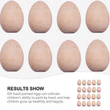 Kisangel 20pcs Unfinished Wood Eggs Smooth Flat Bottom Wooden Easter Craft Eggs for Easter Display Smooth Ready to Paint and Decorate Kisangel