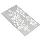 Aleks Melnyk No.269 Metal Stencil, Rose Flower Branch, Rose Vine, Swirls, Leaf Blossom, Small Stencil, 1 PC, Template for Wood Burning, Engraving, Aleks Melnyk