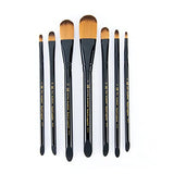 Majestic Royal & Langnickel Filbert and Oval Wash Artist Brush Set, 7-Piece Majestic