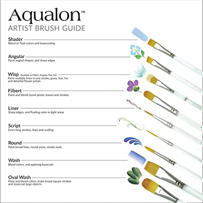 Aqualon Royal & Langnickel Angular Artist Brush Set, 7-Piece - WoodArtSupply